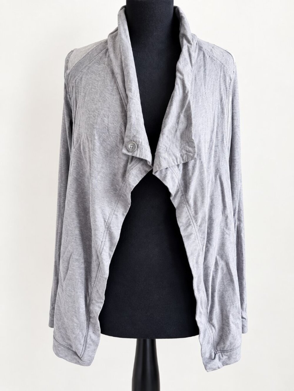 lululemon Coast Wrap II Heathered Gray Draped Jacket Size 4